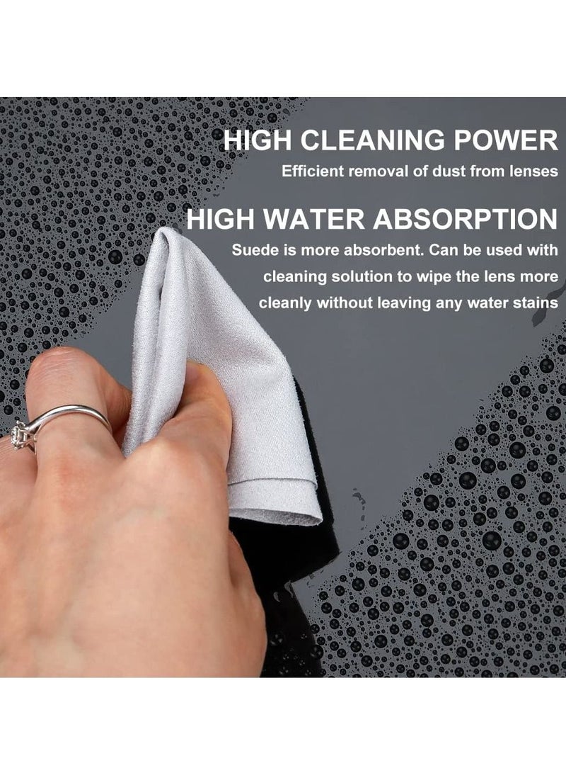 SYOSI Eyeglasses Cleaning Cloth, Lens Clean Cloth Suede Clean Cloth for Eyeglasses, Lenses, Phones, Screens, Camera (50 PCS, Grey) - Image 2