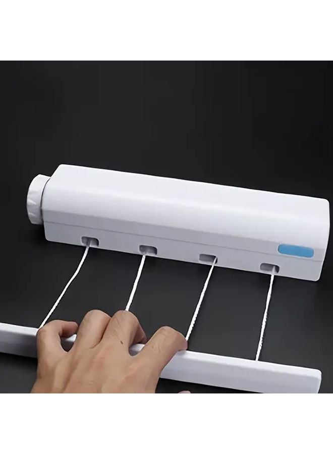 Retractable Wall Mounted Clothesline Hanger 4 Wires Space Saving Drying Rack - Image 3