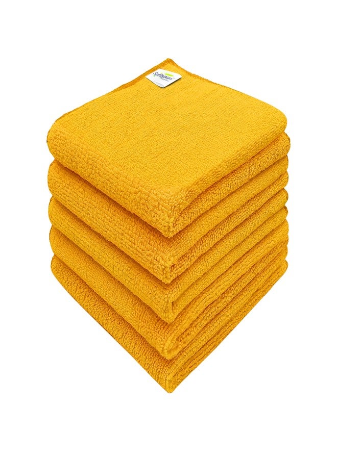 SOFTSPUN Microfiber Baby Hand & Face Wipes 30x30 Cms, 5 Piece Towel Set, 340 GSM, (Orange) Super Soft & Silky for Hand, Face and Body - Hypoallergenic Sensitive Skin Wipes & Washcloths. - Image 1