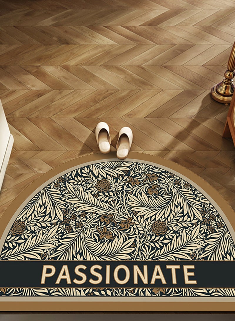 LOOPITYS 60x90cm Half Circle Rug Front Personalised Doormat Entrance Door Welcome Indoor Mats Round Outdoor Outside Inside Rug for Back Door,carpet - Image 1