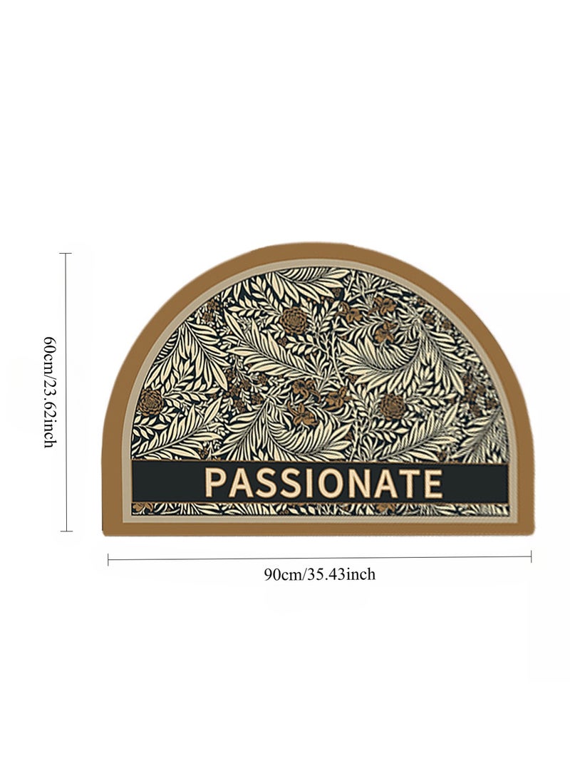 LOOPITYS 60x90cm Half Circle Rug Front Personalised Doormat Entrance Door Welcome Indoor Mats Round Outdoor Outside Inside Rug for Back Door,carpet - Image 4