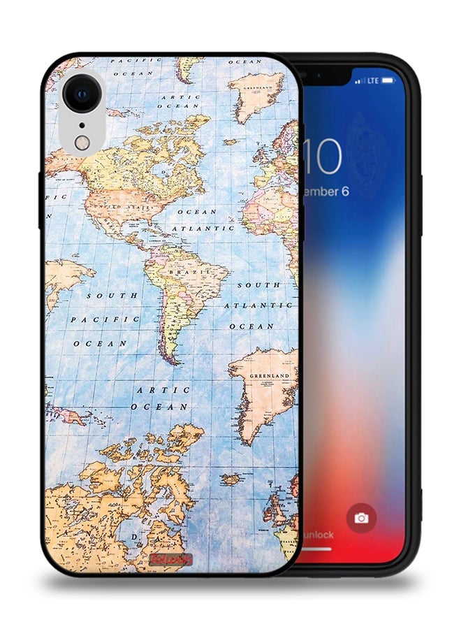 Tolwak Apple iPhone XR Protective Case World Map - Image 1