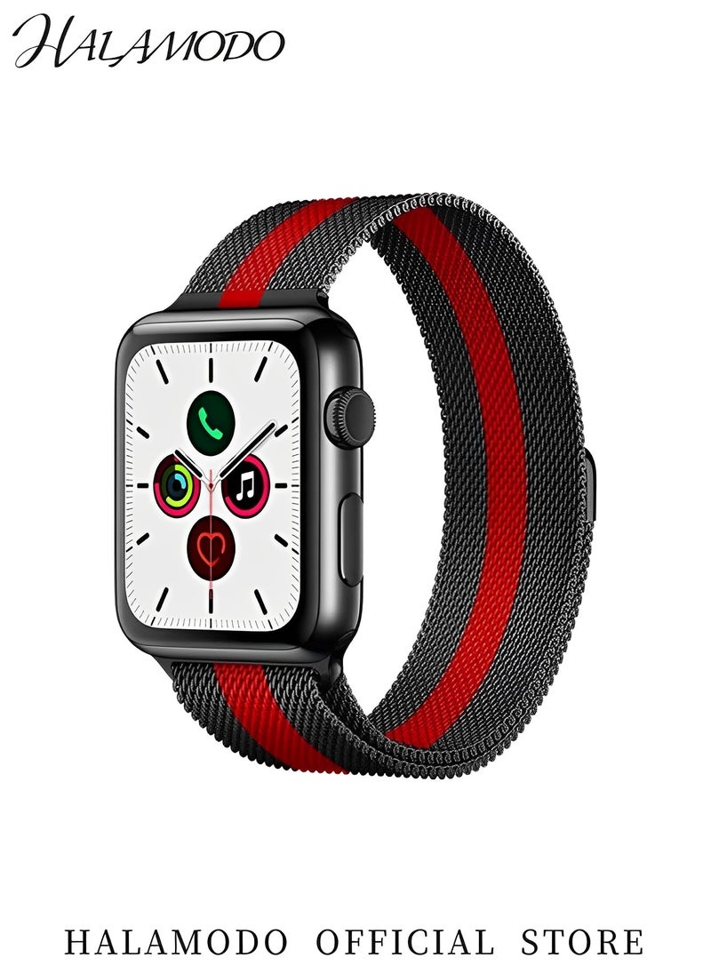 Generic - Stainless Steel Replacement Band For Apple iWatch Series 5 4 3 2 1 Magnetic Strap Soft Sport Watch Strap Fashion Replacement Strap for Men & Women - Image 1