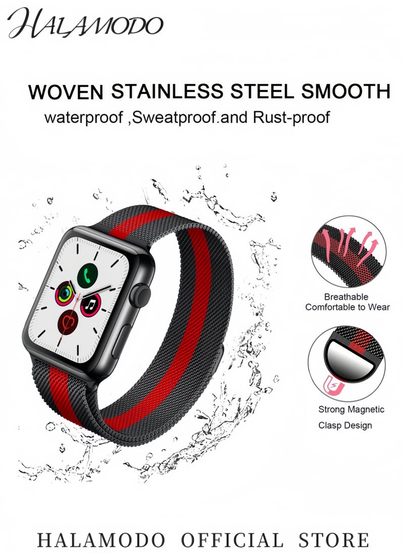 Generic - Stainless Steel Replacement Band For Apple iWatch Series 5 4 3 2 1 Magnetic Strap Soft Sport Watch Strap Fashion Replacement Strap for Men & Women - Image 1