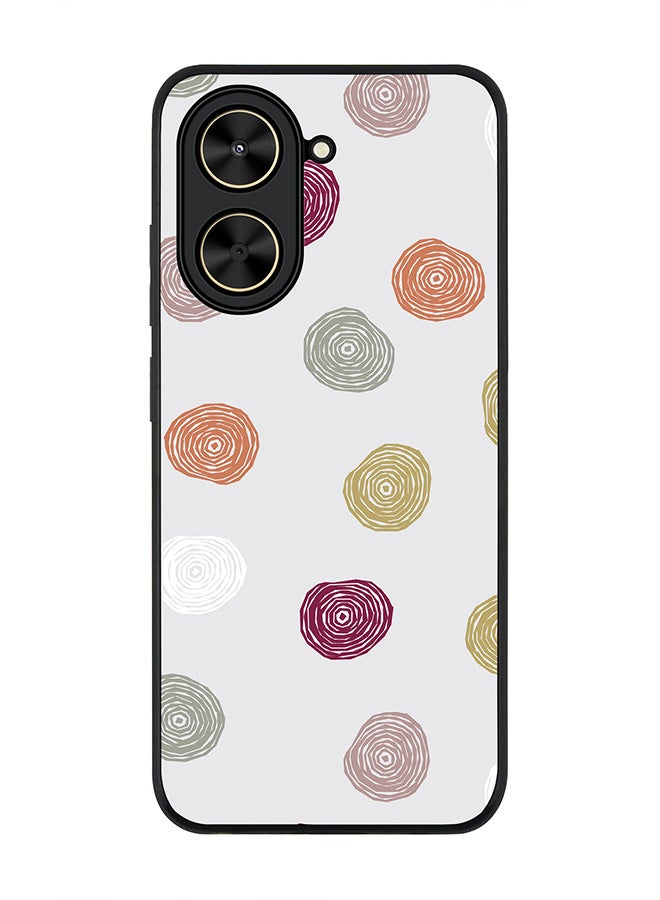 Stylizedd For Xiaomi Poco C71 / Redmi A5 4G Case,Slim fit Camera Protection, Shockproof Thin Phone cover  - Circular Scribbles
