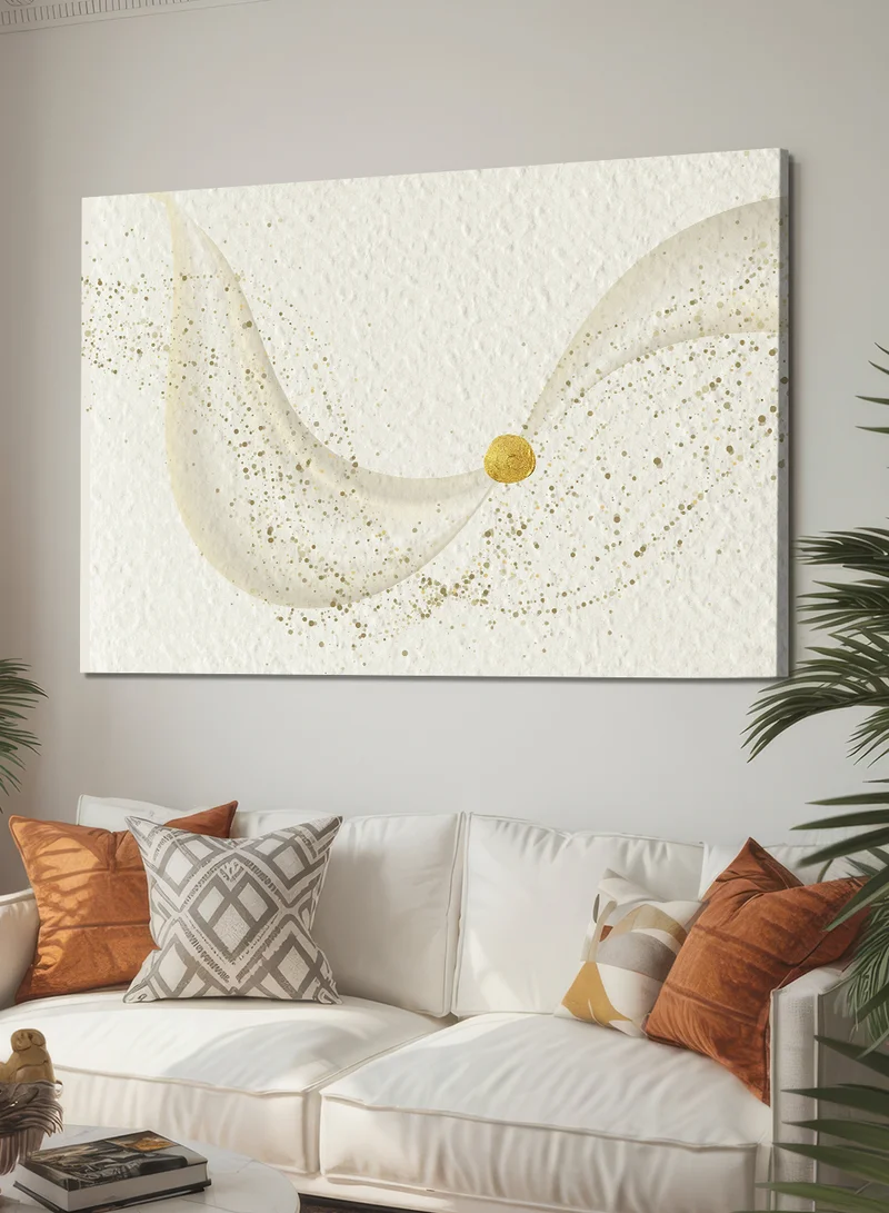LOWHA Canvas Wall Art Stretched Over Wooden Frame with Abstract Design