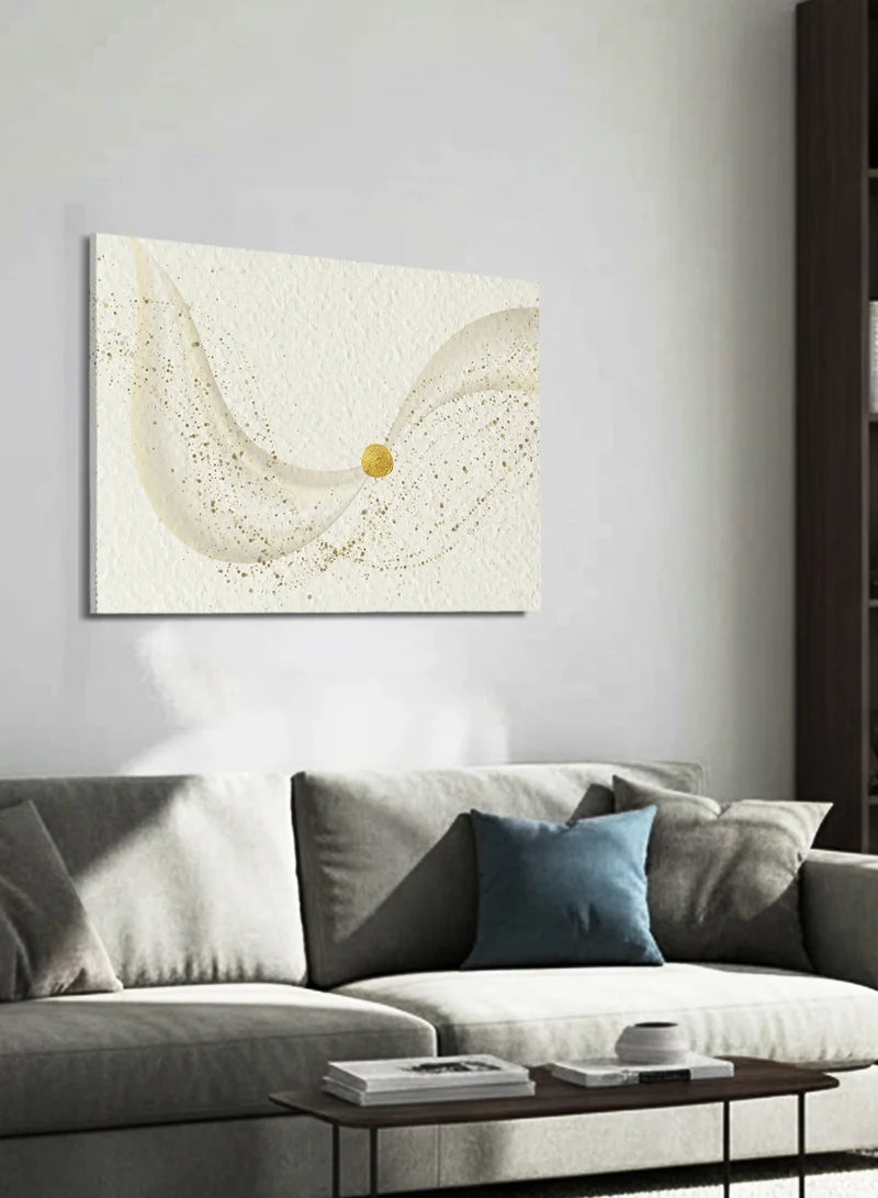 LOWHA Canvas Wall Art Stretched Over Wooden Frame with Abstract Design