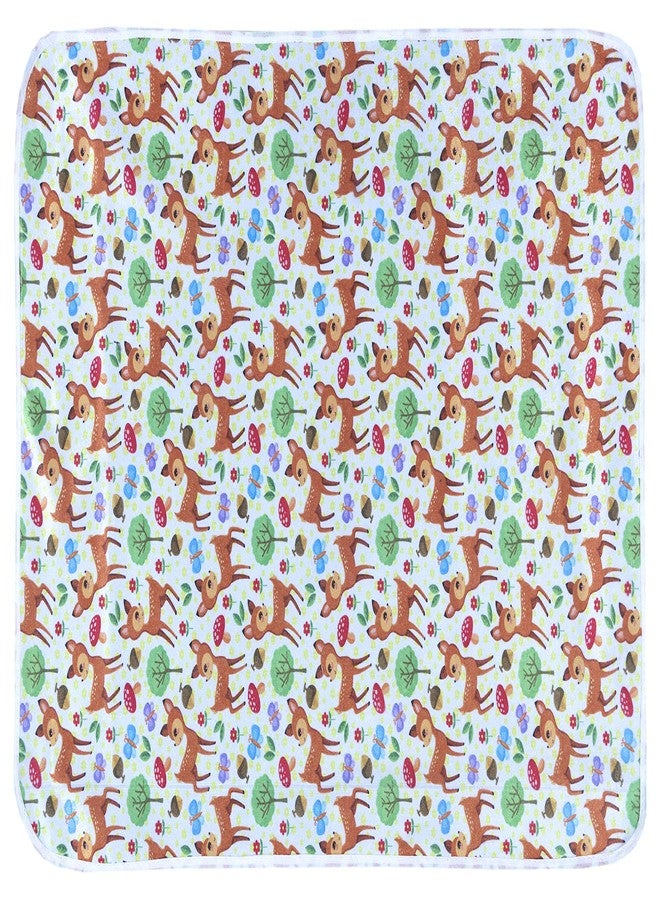 AAZEEM ملاءات بوليستر مقاومة للماء للأطفال حديثي الولادة من عزيم | واقي سرير للأطفال | فرشات جافة للأطفال مقاومة للماء ومنتجات للأطفال حديثي الولادة | عبوة من قطعتين | ذهبي | - Image 3