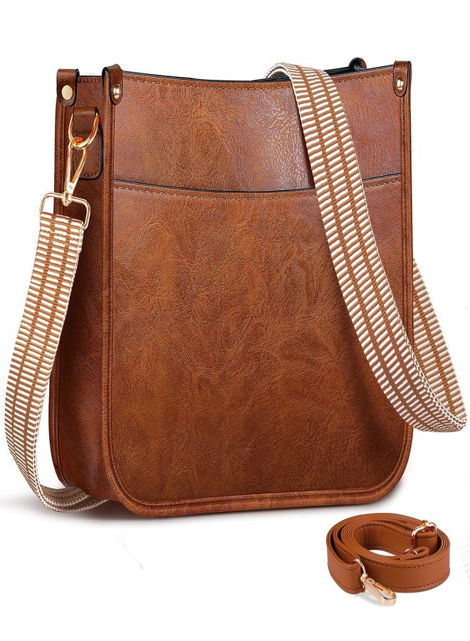 ISEYOU Crossbody Bags for Women, Vegan Leather Crossbody Purse with 2PCS Adjustable Strap, Trendy Cross Body Bag with Zipper, Multiple Pockets Handbags Shoulder Bag for Daily Work Travel - Image 1