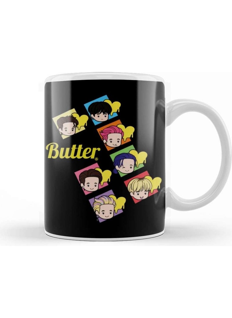 Baskı Dükkanı Print Shop Bts Butter Chibi Bangtan Members Butter Mug Porcelain 
