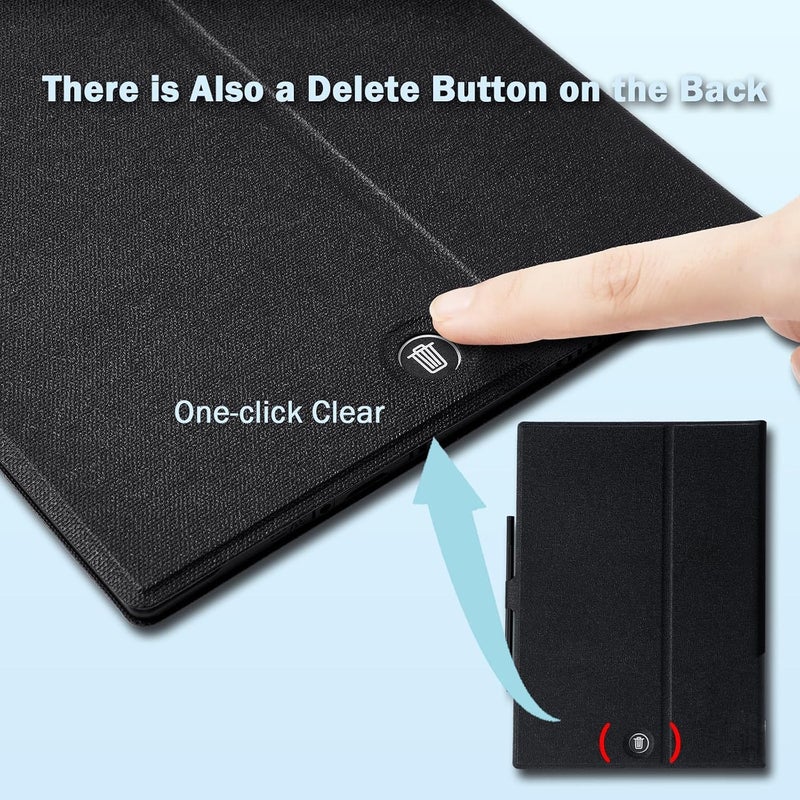 لوحة كتابة LCD للبالغين، دفتر رقمي 11.5 بوصة مع غلاف واقي، لوحة كتابة الحروف LCD مع مفتاح هول، دفتر رسم قابل لإعادة الاستخدام للأعمال والمدرسة والمنزل، قابل للمسح - Image 5