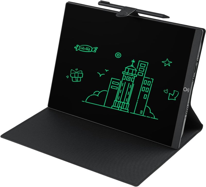 لوحة كتابة LCD للبالغين، دفتر رقمي 11.5 بوصة مع غلاف واقي، لوحة كتابة الحروف LCD مع مفتاح هول، دفتر رسم قابل لإعادة الاستخدام للأعمال والمدرسة والمنزل، قابل للمسح - Image 1