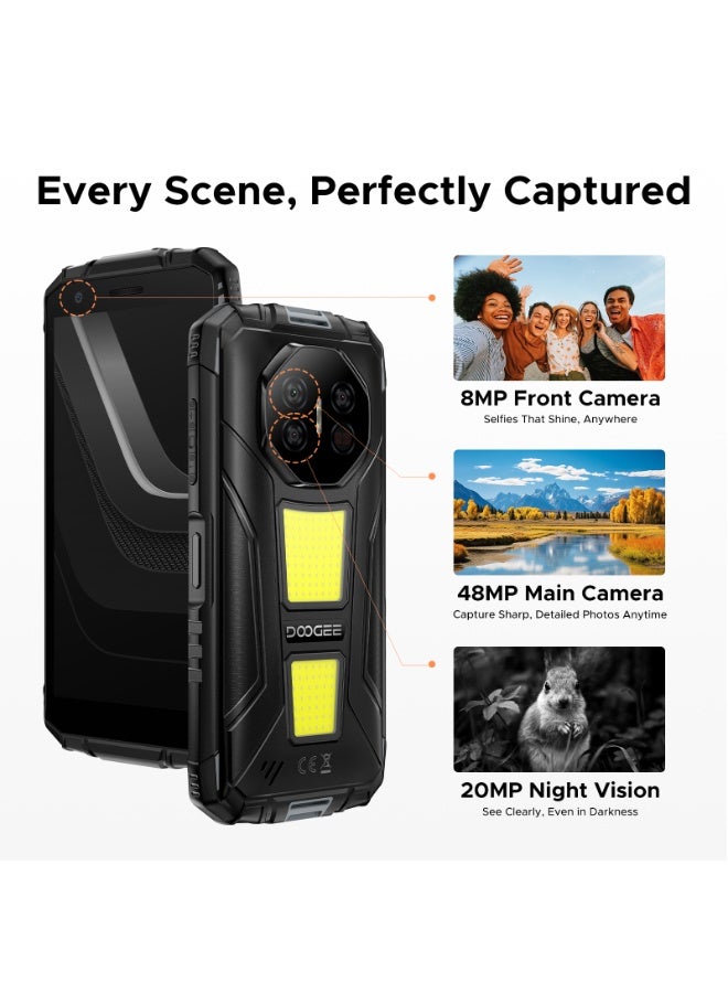 DOOGEE Fire 3 Max Unlocked Rugged Smartphone, Android 15 Rugged Phone, 32GB+256GB/2TB, Rugged Cell Phone with 5.5" HD Display, 8350mAh, 48MP+20MP Night Vision - Image 2