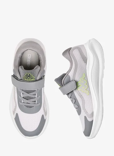 Kappa Boys' Logo Print Sport Shoes with Hook and Loop Closure
