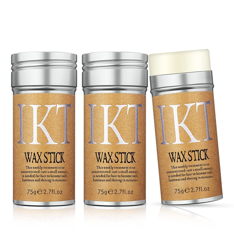 Wax Styling Stick for NonGreasy Hair Pomade with Strong Hold Floral Scent  For Hair  3 PCS
