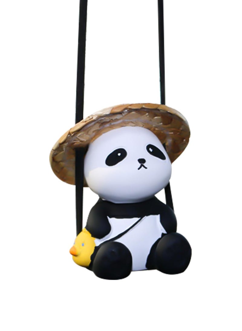 Excefore Car Hanging Accessories, Swinging Panda Car Hanging Ornament Interior, Car Decoration, Mirror Hanging Car Interior Accessories, for Car Rear View Mirror, Gardening Hanging - Image 1