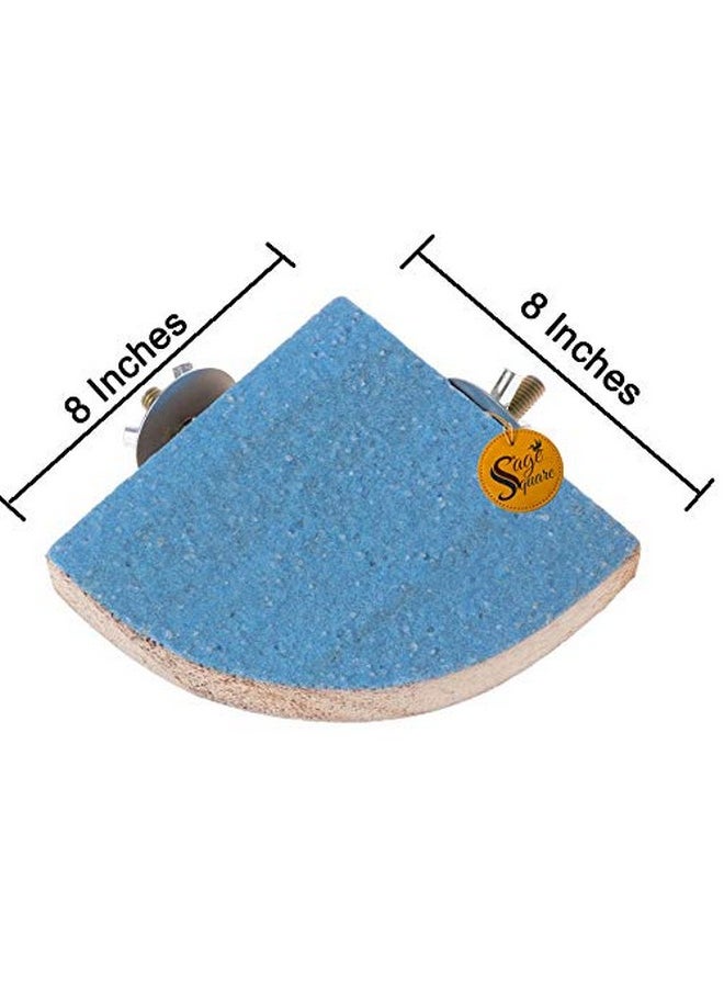 Sage Square Natural Wood Platform Of Sand For Healthy Nail & Teeth Trimming Of Hamster, Sugar Glider, Hedgehog, Gerbil, Rat, Mice (8 Inches)  - Image 2