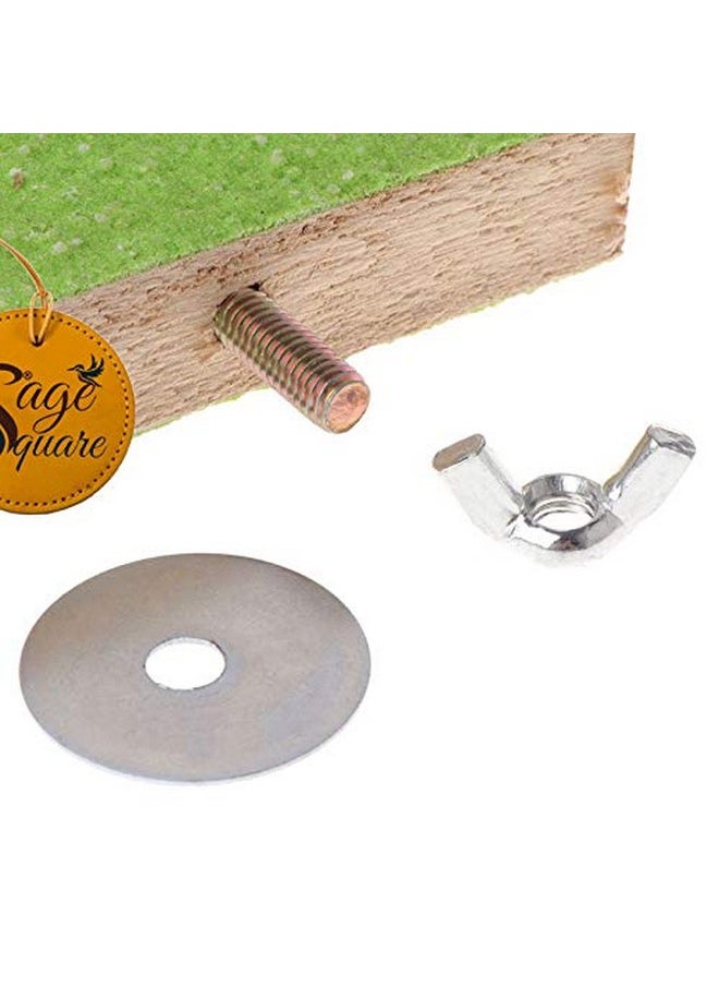 Sage Square Natural Wood Platform Of Sand For Healthy Nail & Teeth Trimming Of Hamster, Sugar Glider, Hedgehog, Gerbil, Rat, Mice (8 Inches)  - Image 4