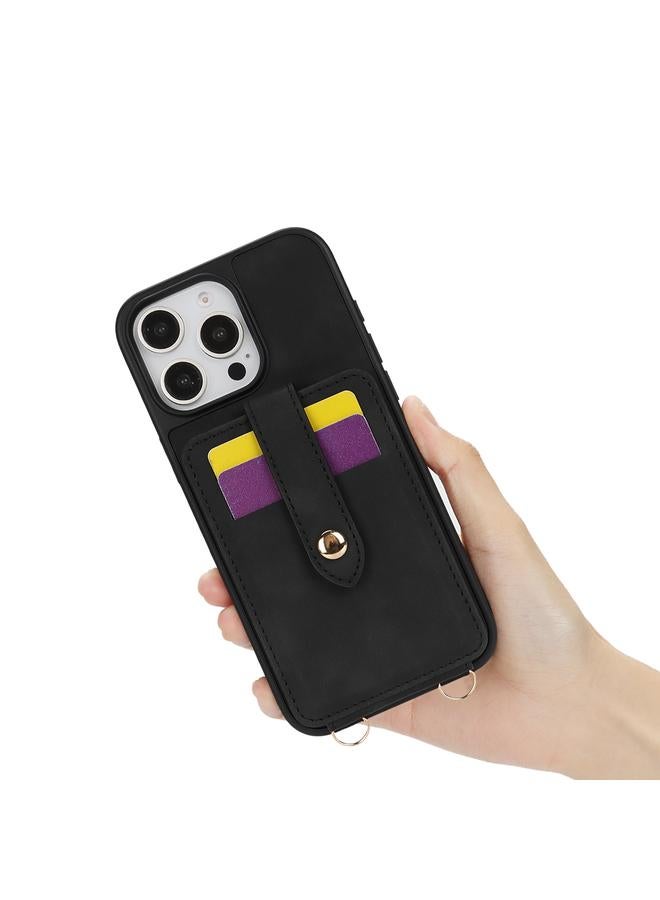 S-TOP Case For iPhone 15 Pro Crossbody Skin Card Bag Lanyard Phone Case - Image 2