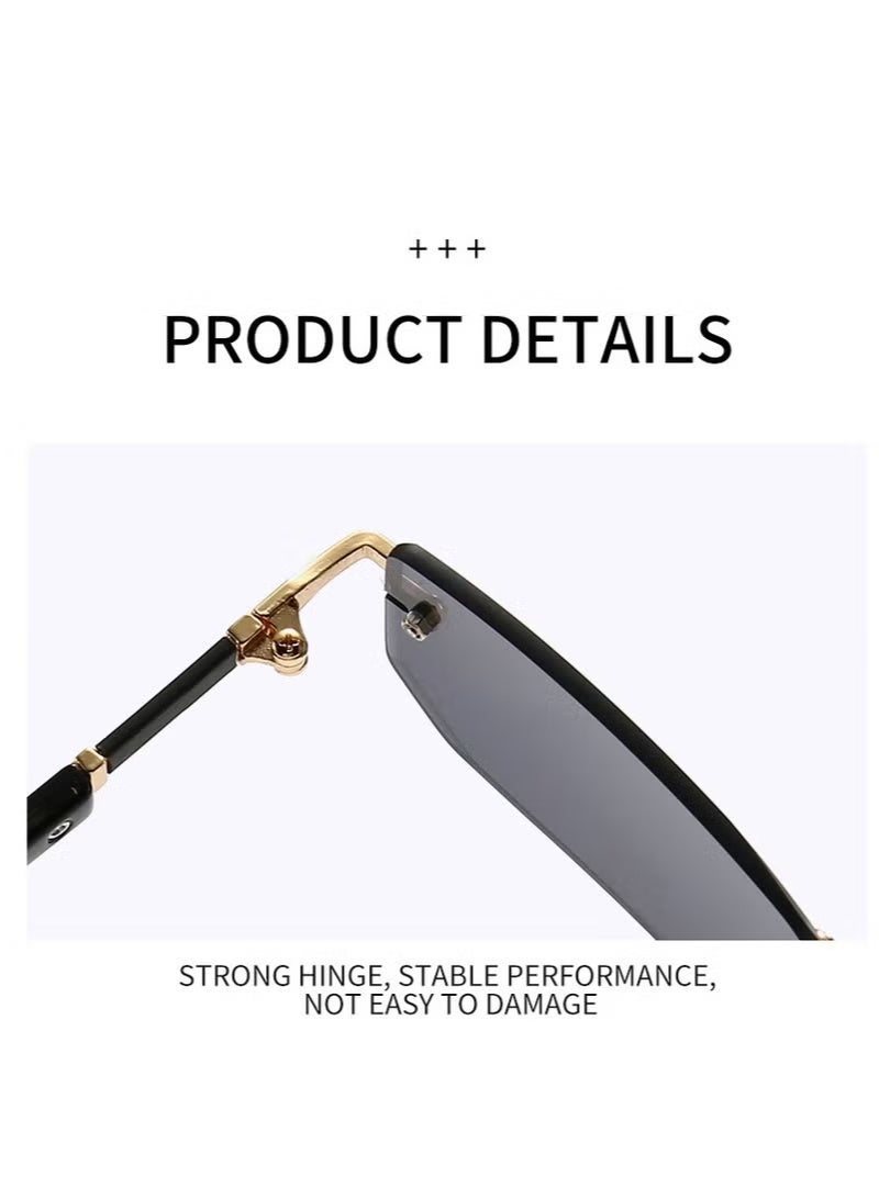 Gecomo New Rimless Fashion Trend Sunglasses Personalized Sunglasses UV Protection Unisex - Image 5