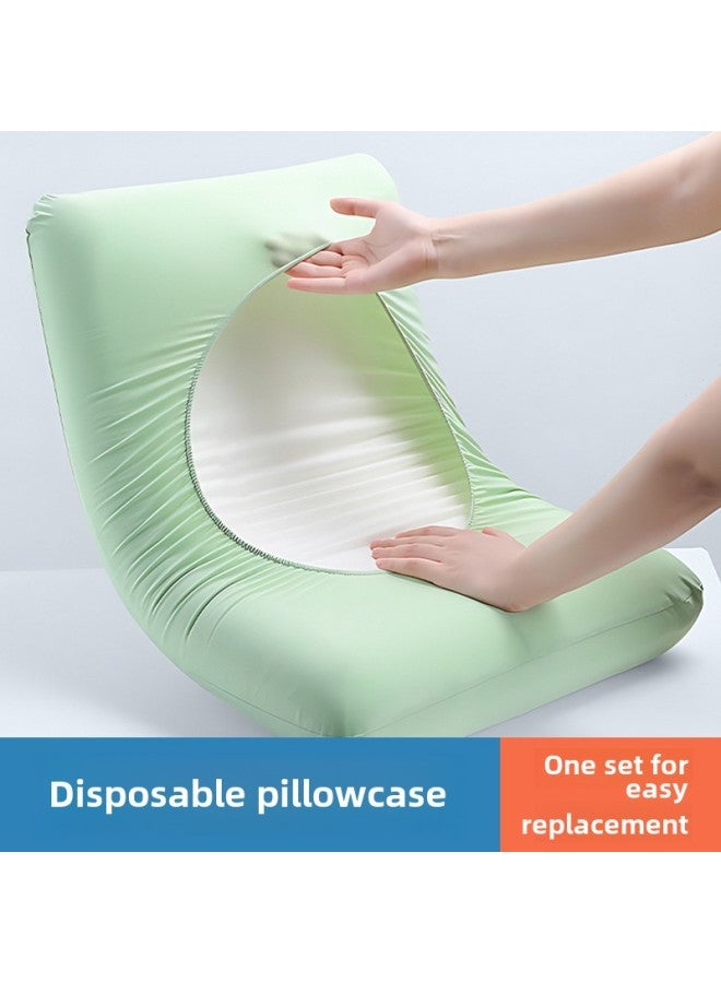 Disposable Pillow Case Pillow Cover Travel Pillow Cover Thickened Dirty Train Sleeper Single Hotel Bedding-Color:1 Pillow Hat Blue [delivered In Bulk]  - Image 2