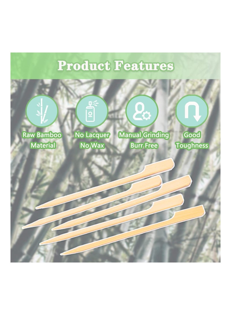 Y&D Bamboo Skewers, 6 inch Sticks for Cocktail, 100PCS Shish Kabab Skewers Wide Flat Paddle Wooden Barbeque, Grilling, Appetizers, Food Picks, Cocktail Picks Party  - Image 4