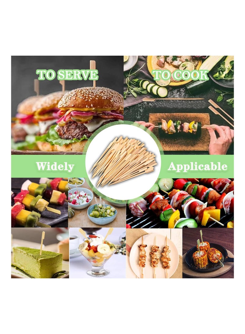 Y&D Bamboo Skewers, 6 inch Sticks for Cocktail, 100PCS Shish Kabab Skewers Wide Flat Paddle Wooden Barbeque, Grilling, Appetizers, Food Picks, Cocktail Picks Party  - Image 5