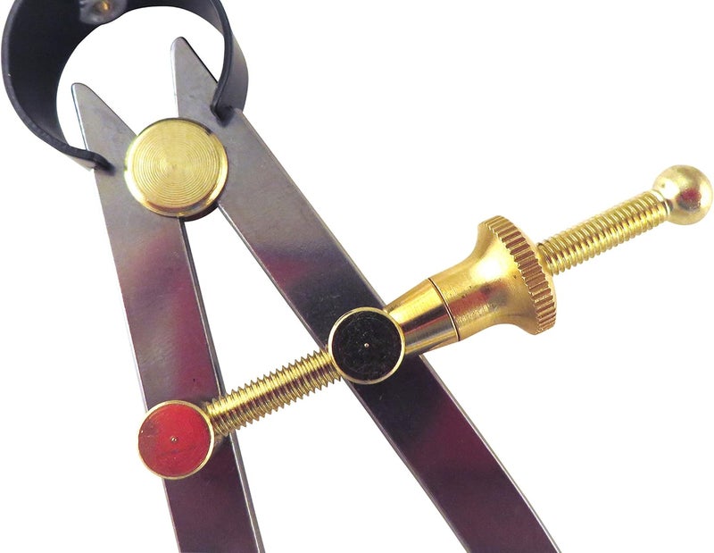 Taytools C7-6 6 Inch Yankee Spring Dividers Calipers Quick-Nut, Rapid Adjust, 0-6.5 Inch / 165 mm Range, Brass Fulcrum Fine Adjustment Mechanism Flat Leg - Image 3