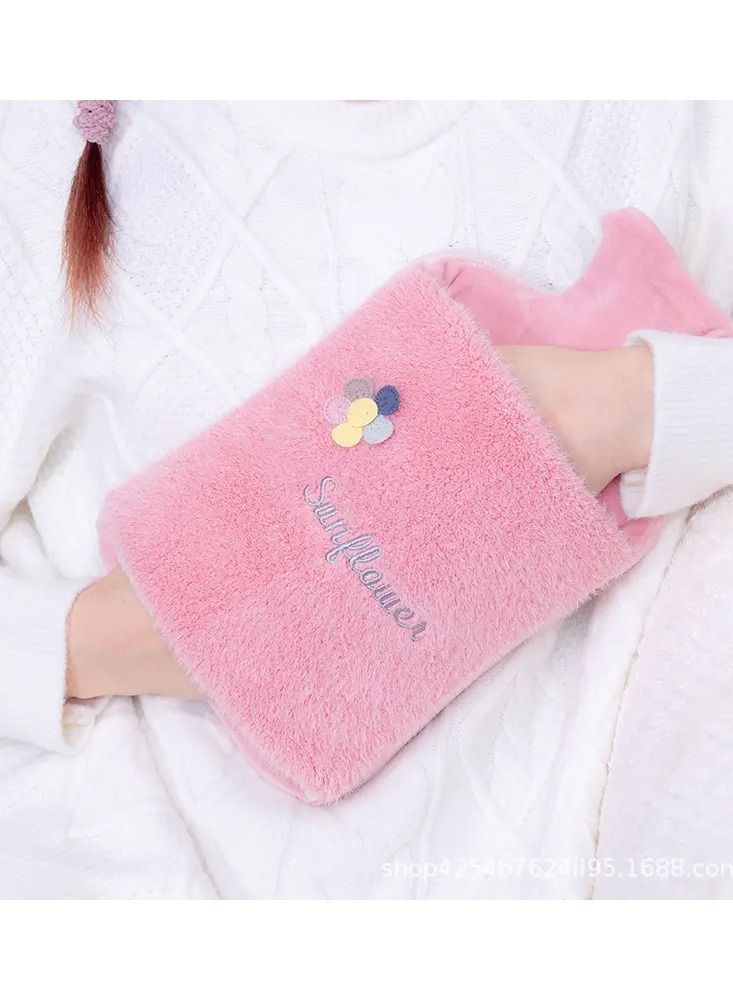 Generic Hot Water Bottle with Soft Hand Pocket Cover Soft Plush Hand Waist Warmer Cover 1.8L Large Capacity Hot Water Bag for Pain Relief Neck & Shoulders Feet Warmer, Menstrual Cramps, Hot & Cold  - Image 3