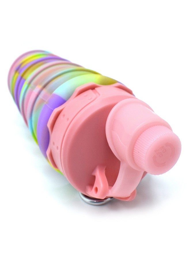 Kiditos Expandable Silicone Sipper Water Bottle For Kids For Sports, Trekking, Cycling, Gym, School Water Bottle With Snap Hook, Pink (Pack Of 1 Unit), 500 Milliliter - 500 Ml - Image 5