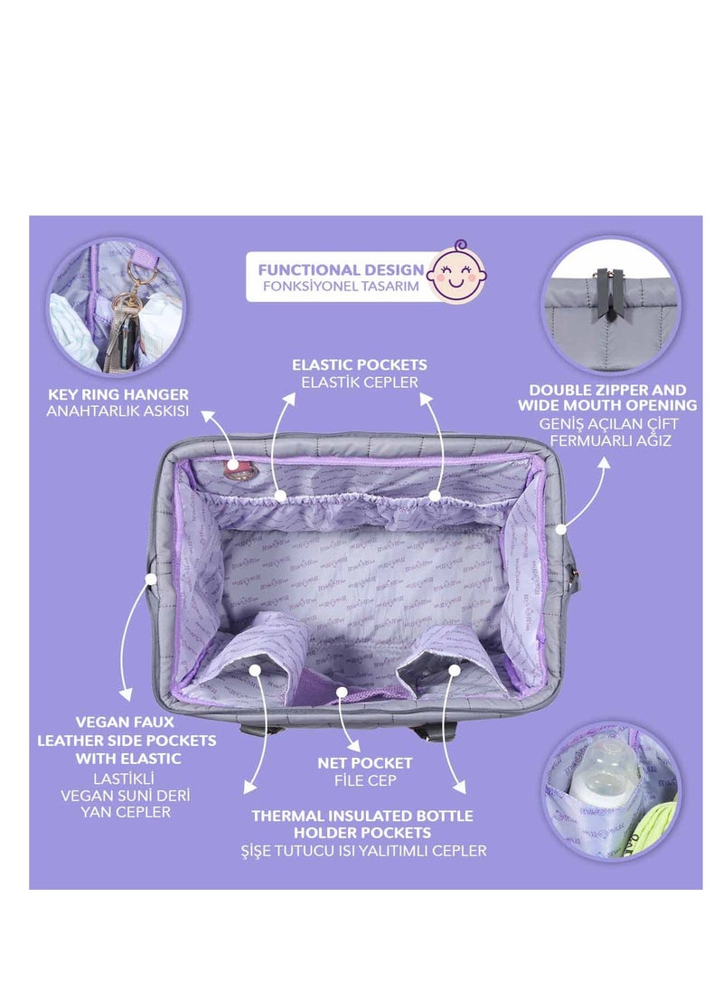 Milk & Moo - Milk&Moo Diaper Bag, Dark Gray - Image 1