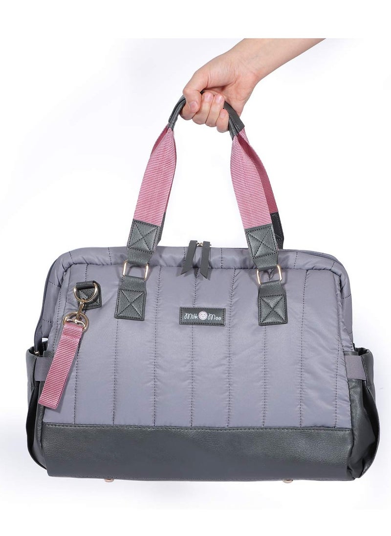 Milk & Moo - Milk&Moo Diaper Bag, Dark Gray - Image 1