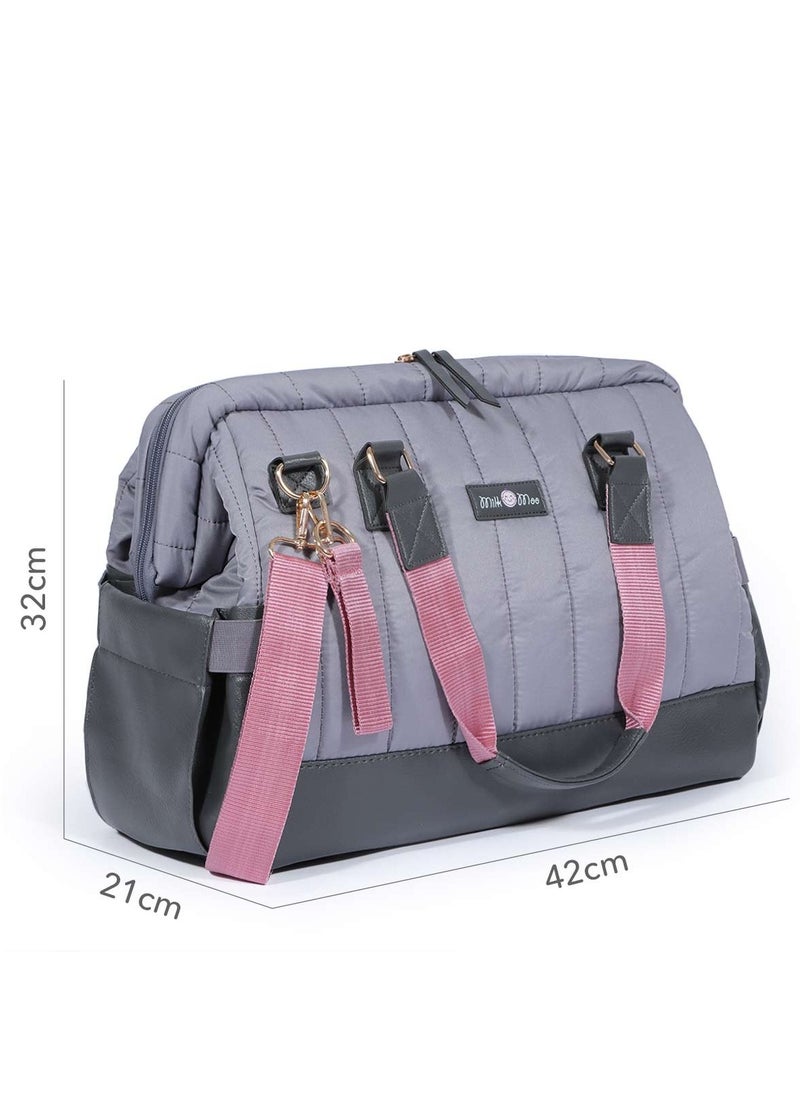 Milk & Moo - Milk&Moo Diaper Bag, Dark Gray - Image 1