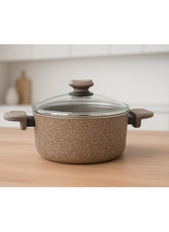 OMS OMS 3110 - 28 CM Brown Granitec Non Stick casserole. Made in Turkey  - Image 2