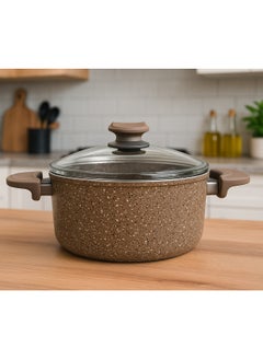 OMS OMS 3110 - 28 CM Brown Granitec Non Stick casserole. Made in Turkey  - Image 1