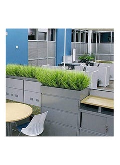 Generic 6 Piece Artificial Plastic Wheat Grass Faux Shrubs Simulation Plants Indoor and Outdoor Green 14.37 x 6.50 x 0.79inch  - Image 2