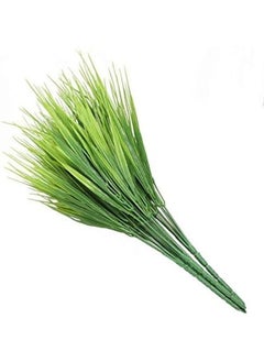 Generic 6 Piece Artificial Plastic Wheat Grass Faux Shrubs Simulation Plants Indoor and Outdoor Green 14.37 x 6.50 x 0.79inch  - Image 5