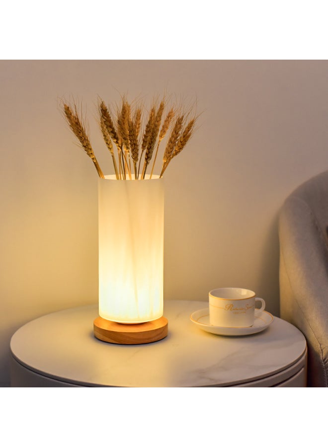 Nordic Decorative Vase Table Lamp Bedroom Creative Simple Warm Nightlight Atmosphere Glass Bedside Lamp Japanese Style Silence-Specification:(warm Light) Fixed Brightness-Size:Vase Lamp (excluding F - Image 2