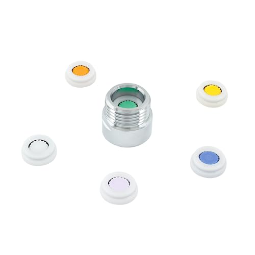 Hitefu 7PCS Shower Head Flow Restrictor, 1.2/1.5/1.8/2.0/2.2/2.5 GPM Shower Flow Reducer Limiter, 1/2 Inch Water Flow Restrictor Control Valve for Shower Head Fixed Water Saving - Image 1