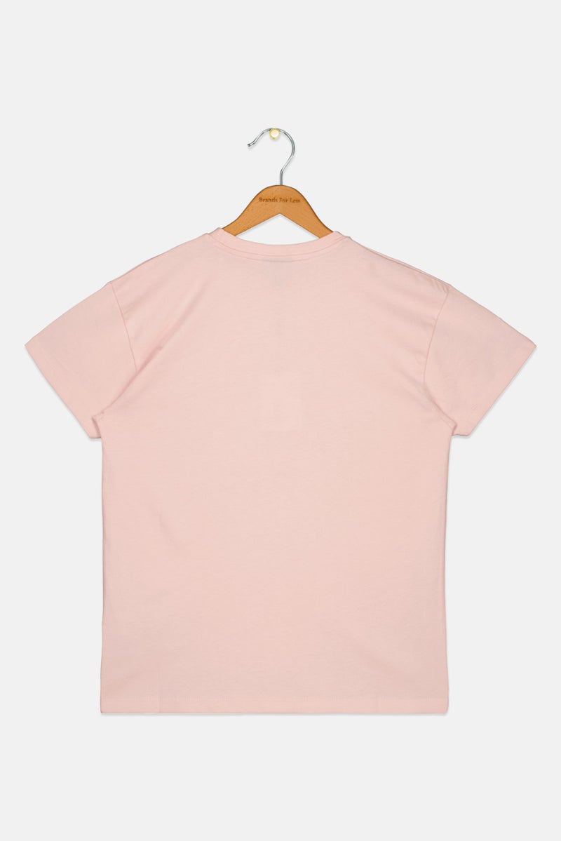 Ellesse ملابس رياضية للبنات للأطفال تي شيرت بأكمام قصيرة، خوخ - Image 2