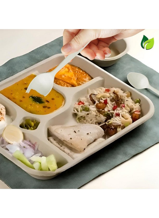 UNIFY EcoHomes 100 Pieces Disposable Biodegradable Cornstarch Spoon Set, Compostable Spoon Ideal for Birthday, Wedding & Party - Image 4