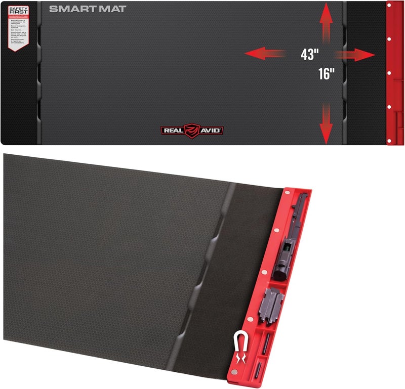 Real Avid Smart Mat Options - Choose 47.25”x19.5” XXL Mat or 43"x16" Universal Smart Gun Mat - Gun Oil Resistant, Non-Slip, Padded Rifle Cleaning Mat - Image 1