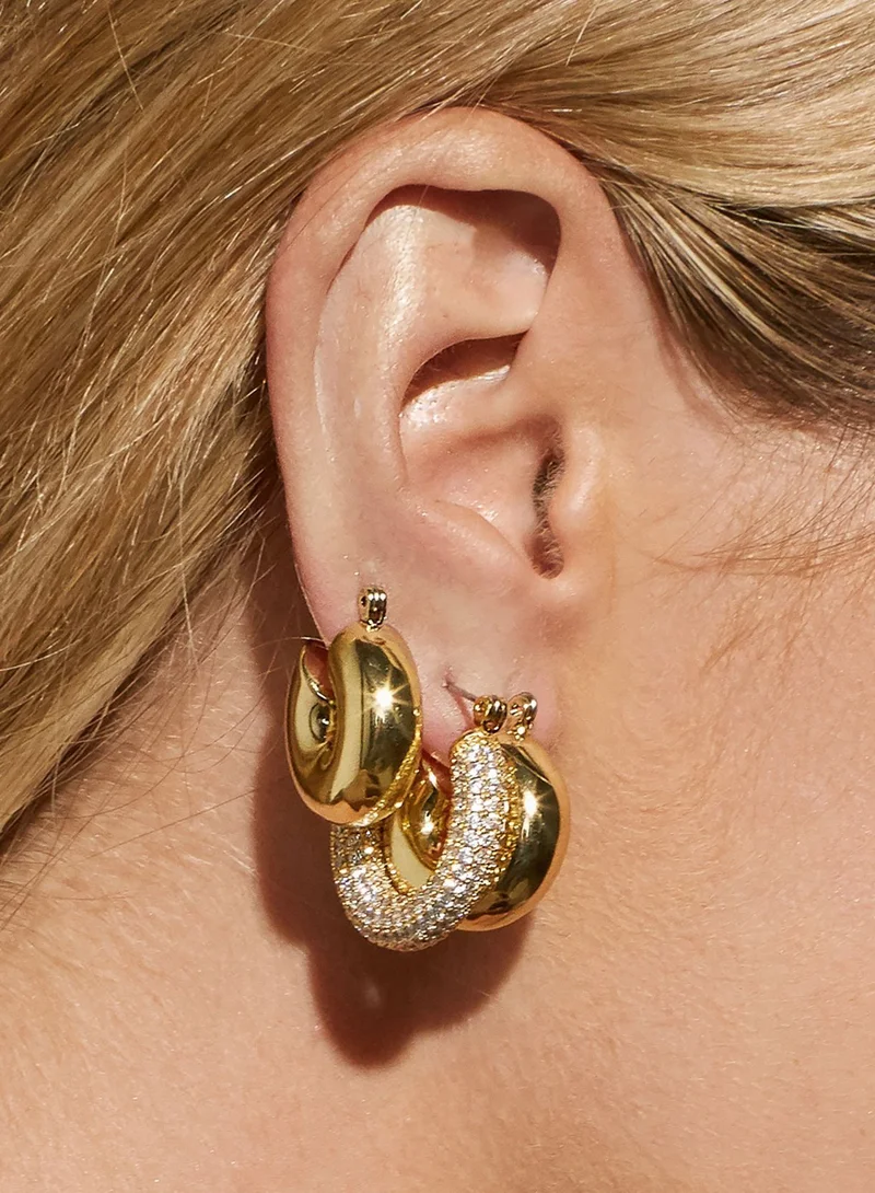 LUV AJ Pave Baby Amalfi Earrings - Gold