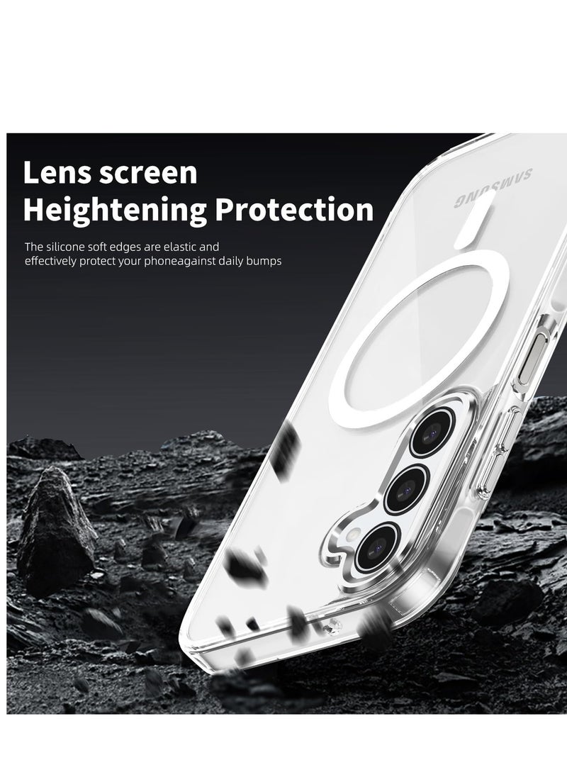 Magsafe - Magnetic Case for Samsung Galaxy A55 Case, [Compatible with MagSafe], Drop Protection Shockproof Phone Cover for Samsung A55 Crystal Clear - Image 1