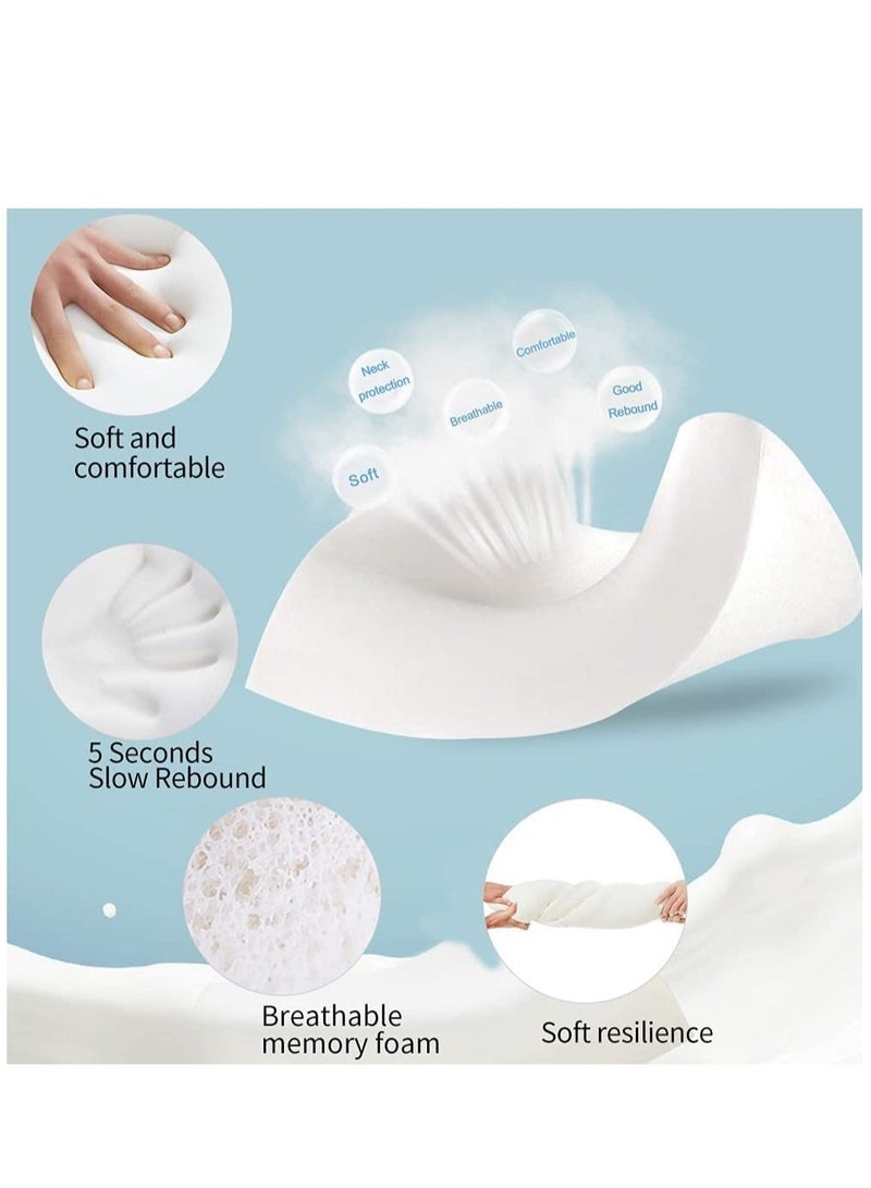 ELTRAZONE Memory Foam Pillow (23.6"x13.8"), Findigit Cervical Neck Support Pillow for Sleeping, Contour Ergonomic Orthopedic Pillow - Image 3