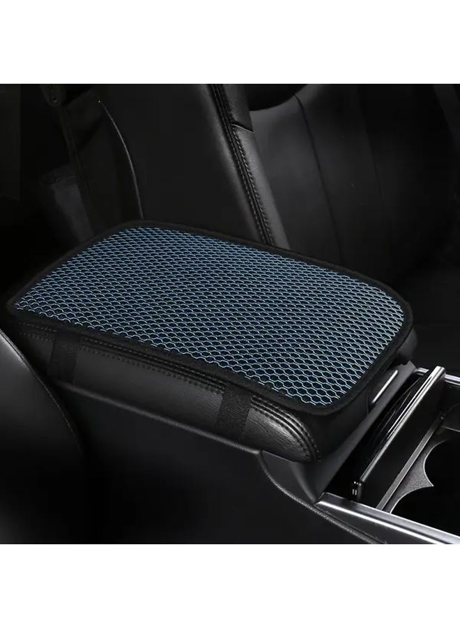 Fresh Green Honeycomb Car Armrest Pad Comfortable Breathable Wear Resistant Easy Install - Image 1