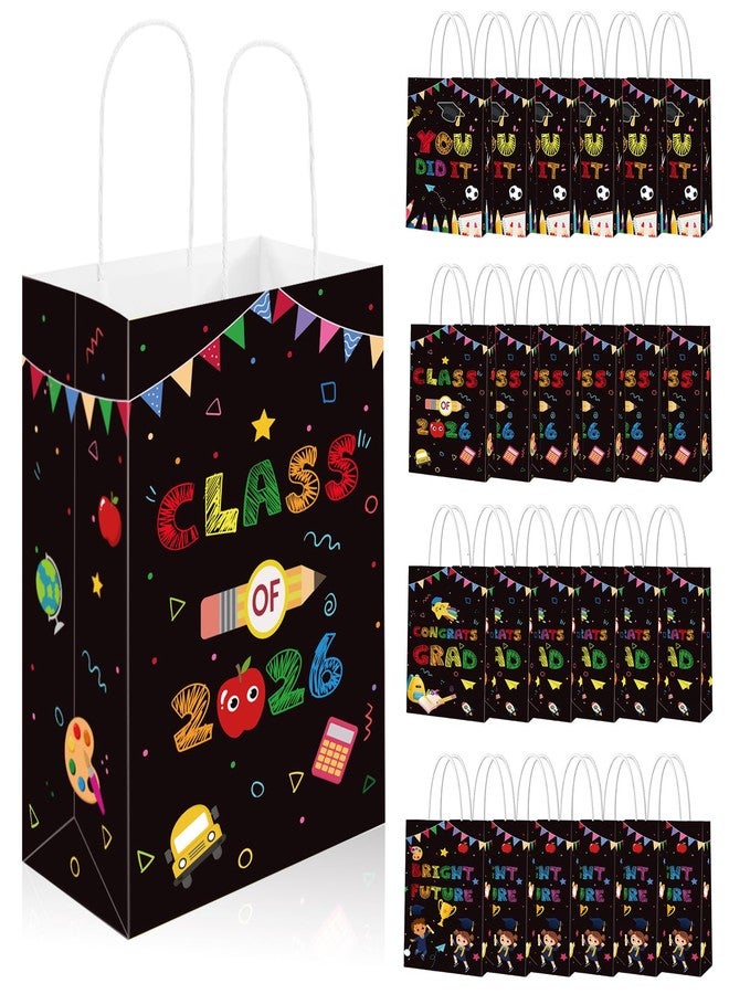 YLOLUL 12 Pieces Kindergarten Graduation Gift Bags 2026 Graduate Party Favor Bags Preschool Graduation Paper Gift Bags with Handles You Did It Congrat Goodie Bags Candy Bags for Kids Grad Party Supplies - Image 1