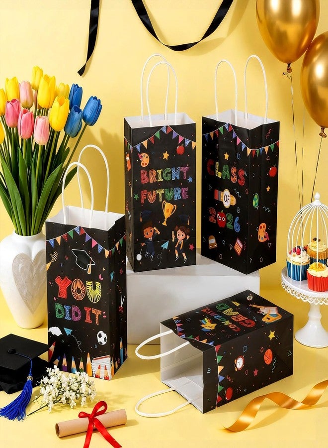 YLOLUL 12 Pieces Kindergarten Graduation Gift Bags 2026 Graduate Party Favor Bags Preschool Graduation Paper Gift Bags with Handles You Did It Congrat Goodie Bags Candy Bags for Kids Grad Party Supplies - Image 2
