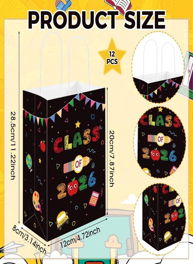 YLOLUL 12 Pieces Kindergarten Graduation Gift Bags 2026 Graduate Party Favor Bags Preschool Graduation Paper Gift Bags with Handles You Did It Congrat Goodie Bags Candy Bags for Kids Grad Party Supplies - Image 3