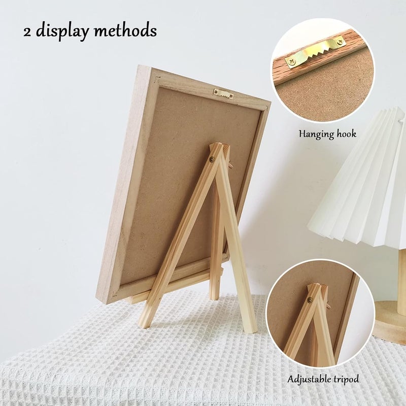 Felt Letter Board with Letters Changeable, Frame Wooden Message Board, Numbers, Symbols & Letters 340 Piece, Tripod Stand, for Baby Announcements, Milestones, Wedding Party Decor (White) - Image 4